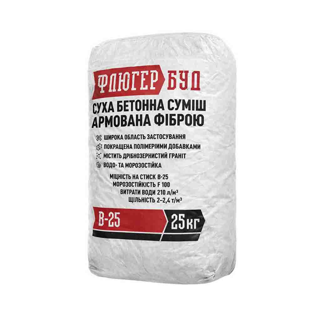 Флюгер Сухой Бетон с фиброй В-25 (25кг)