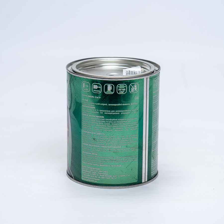 Грунт-эмаль 3 в 1 черная 0,9 кг Корабельная