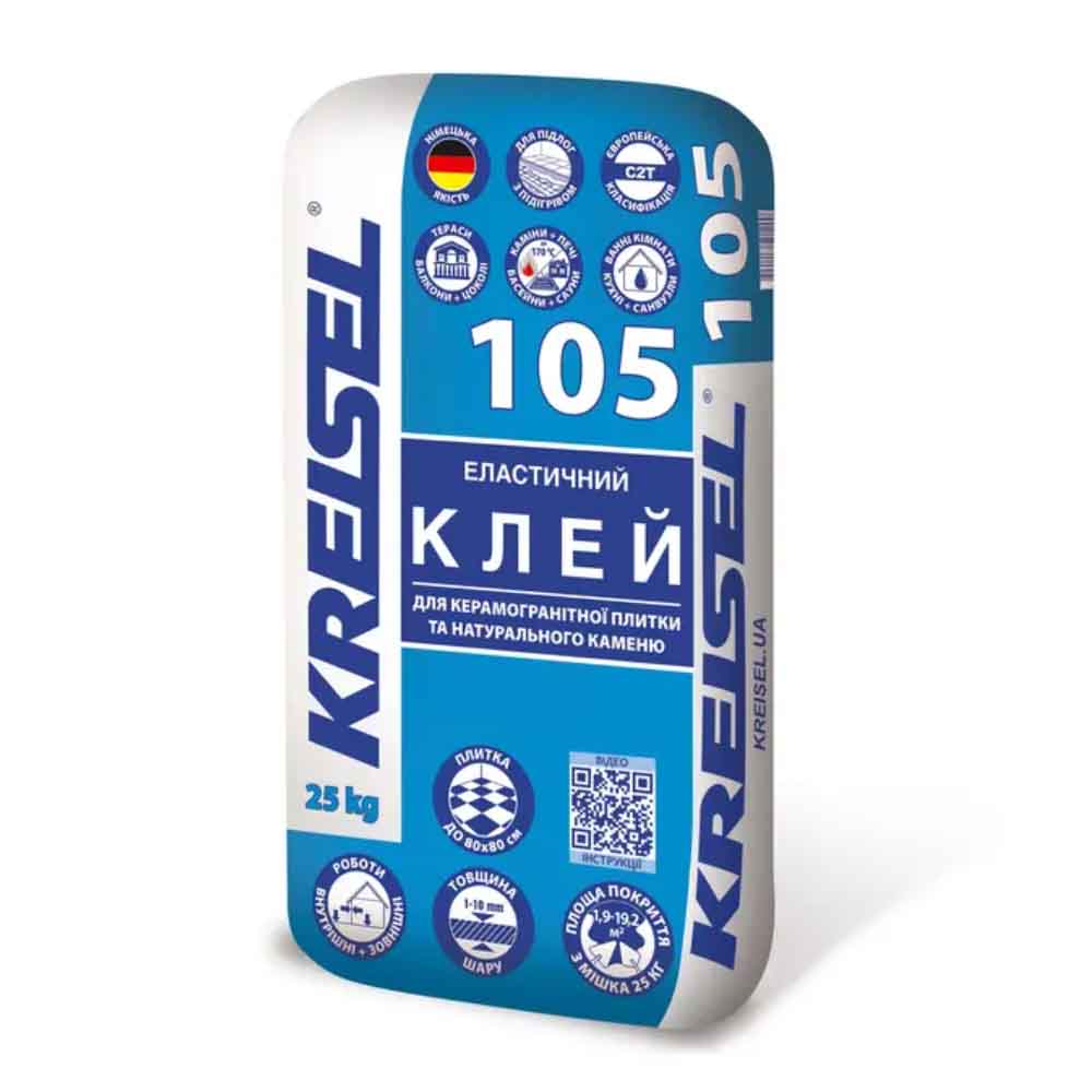 Клей для керамогранита и камня Kreisel 105 (25 кг)