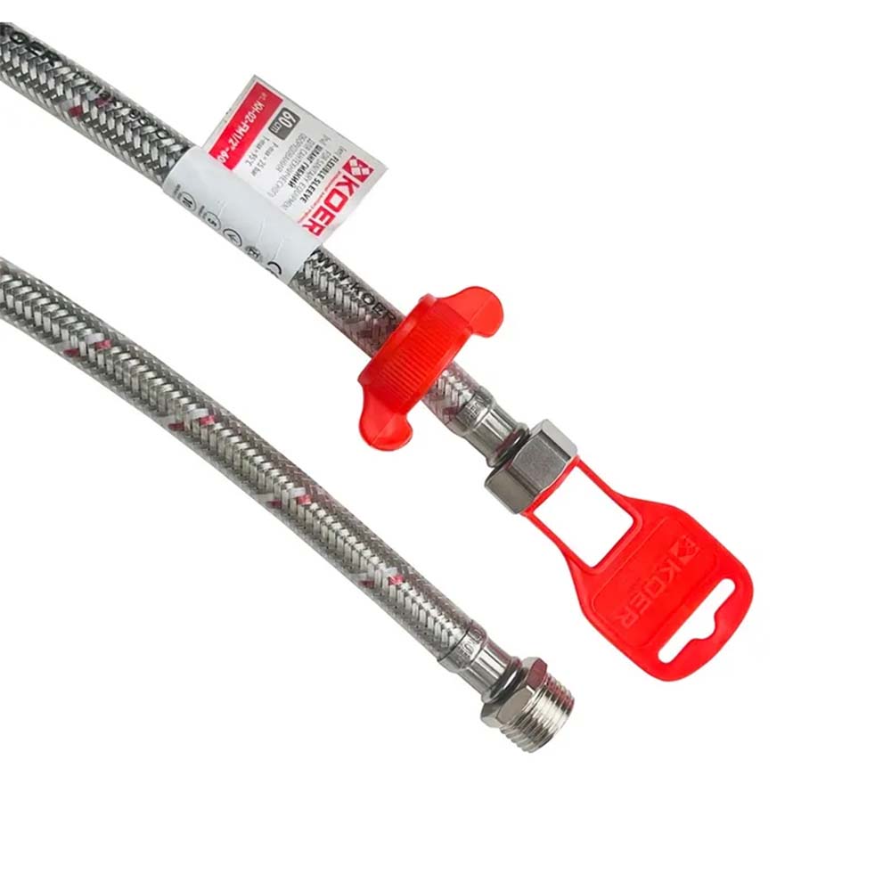 Шланги для води в силіконовій оболонці 150 см Koer KH-02-FМ 1/2"-1500 (KR3528)