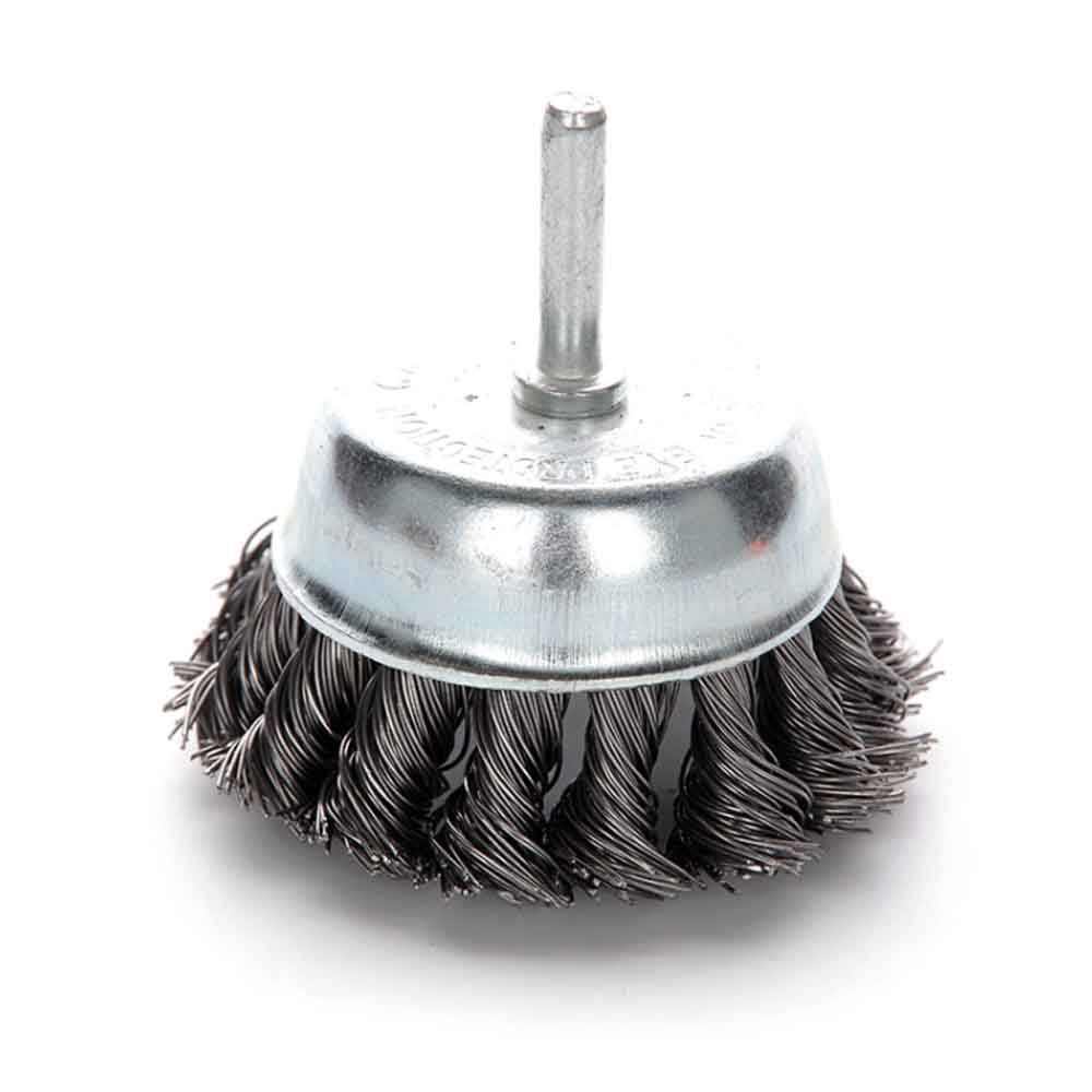 Щетка чаша стальные витки 75мм (дрель) APRO 830409