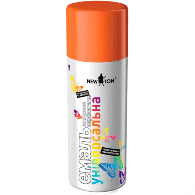 Емаль аерозольна New Ton універсальна 2004 оранжевий глянець 400 мл