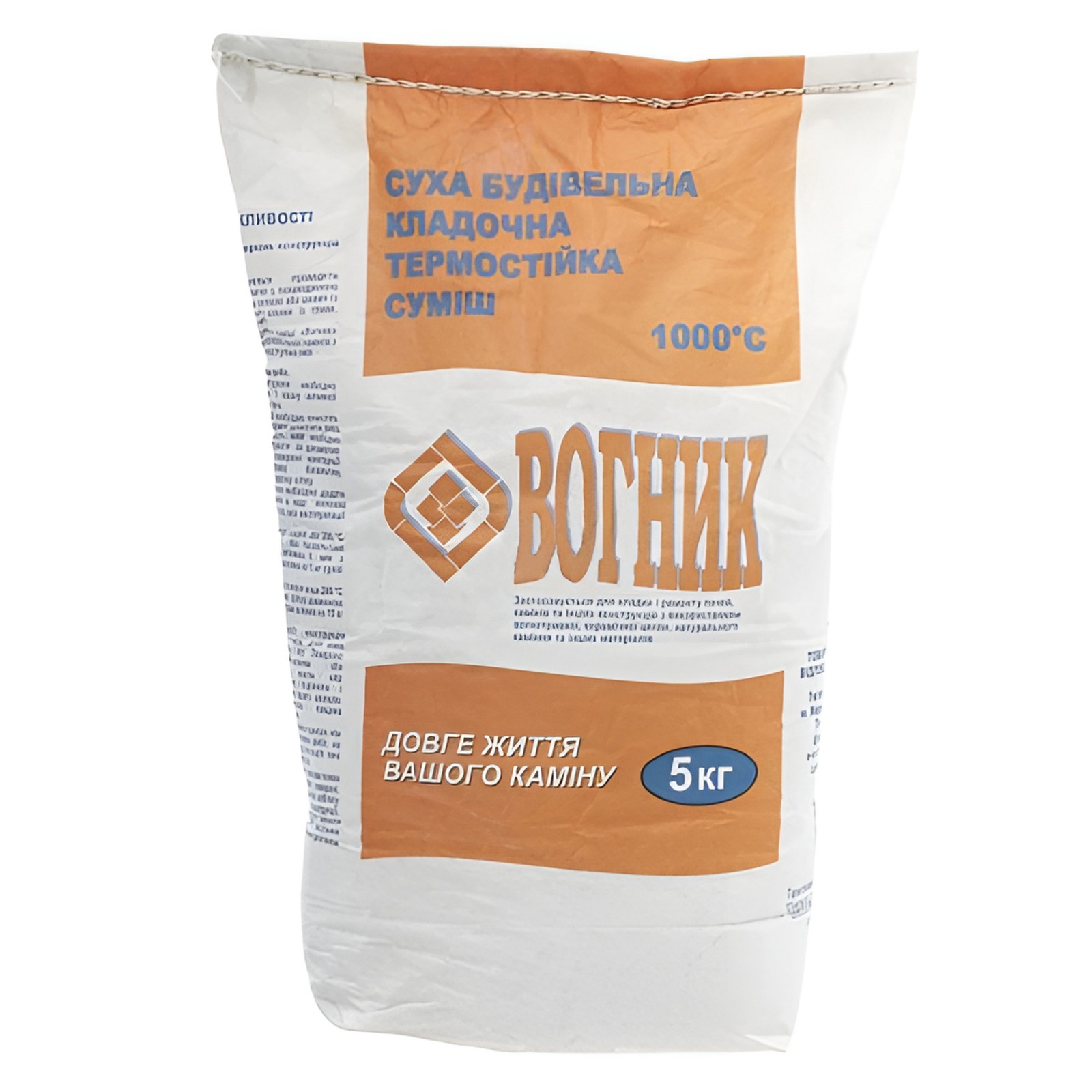 Вогник (5кг) кладочная термостойстойка суміш