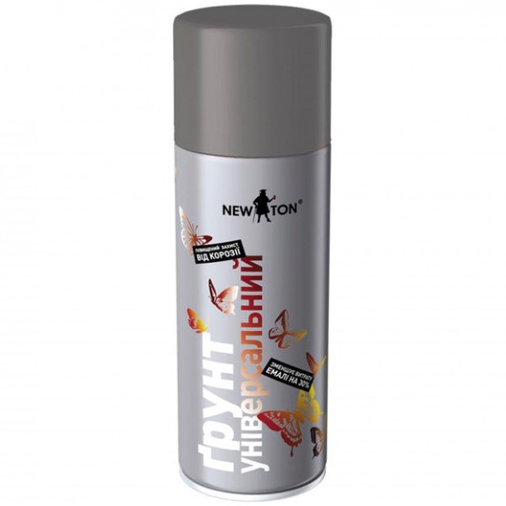 Грунт аерозольний універсальний New Ton сірий