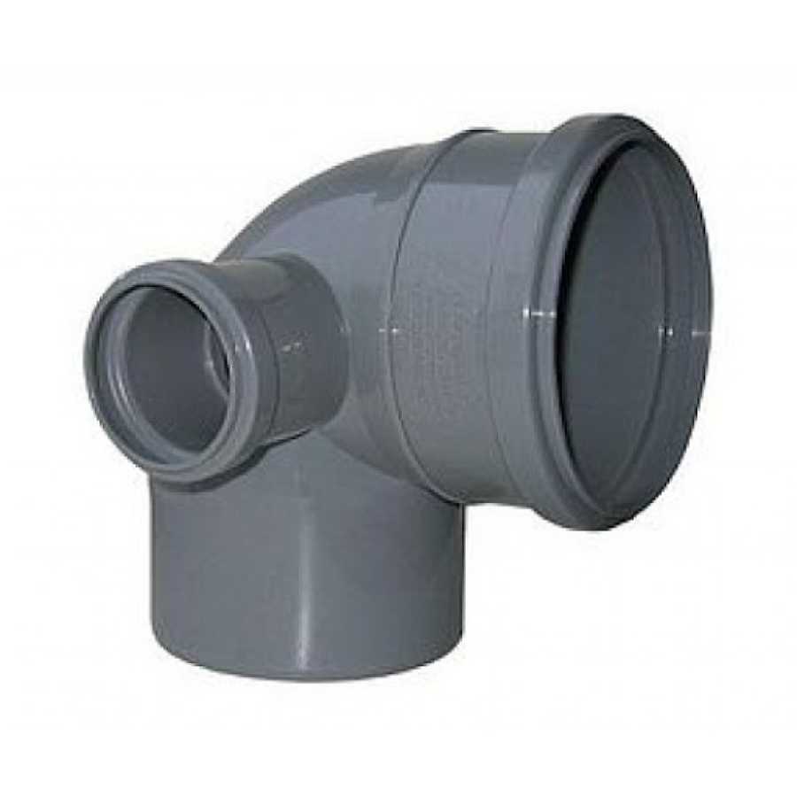 Колено канализационное сложное 110х50х90° левое