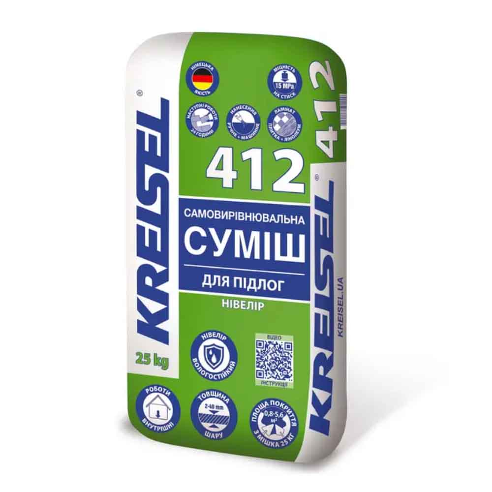 Смесь самовыравнивающая для пола 2-40мм Kreisel 412 (25 кг)
