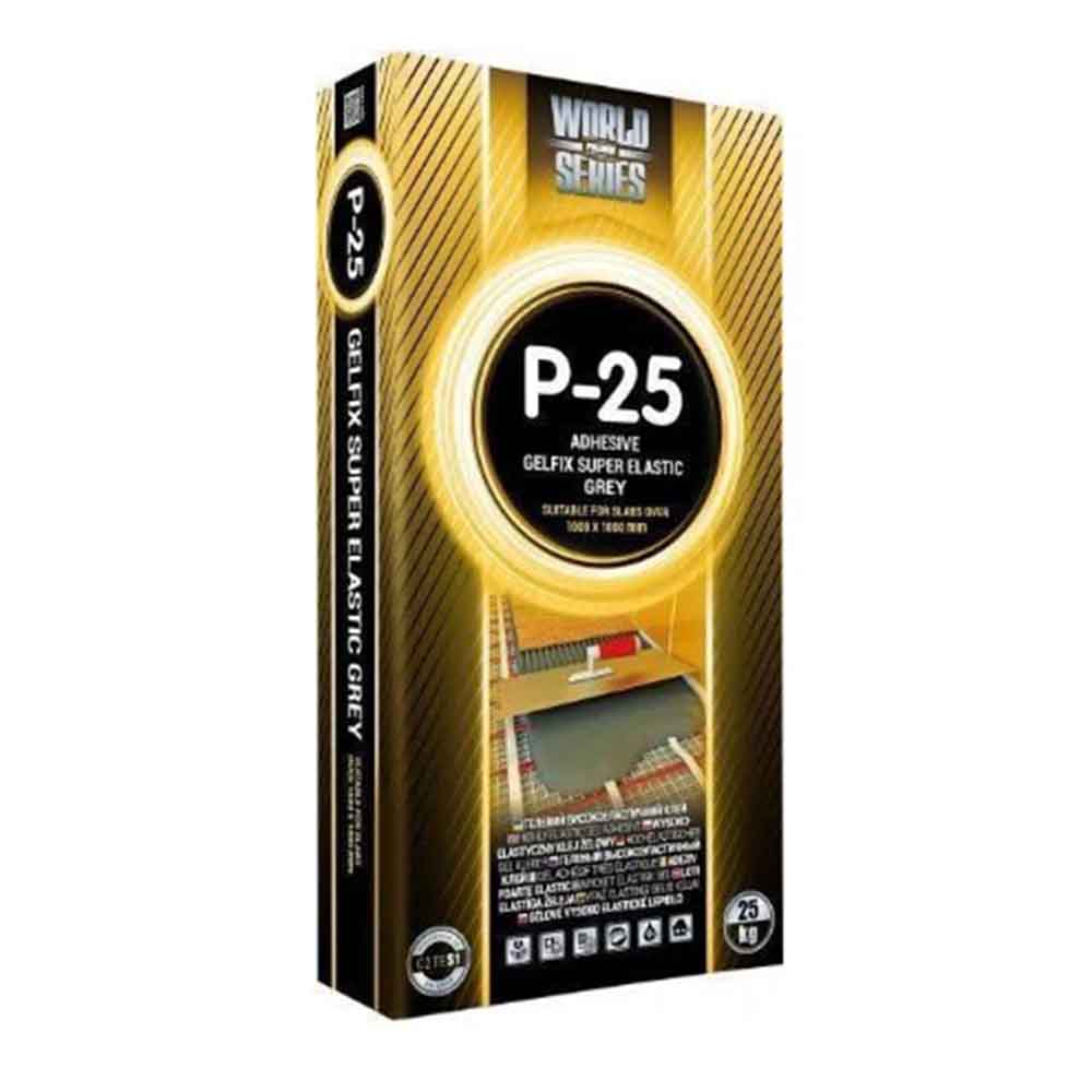 Клей P-25 (П-25) для плитки підвищеної адгезії 3000*1000 мм Polimin (Полімін) високоеластичний гелевий 25 кг