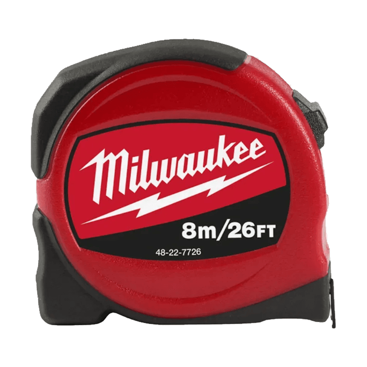 Рулетка строительная 8 м х 25 мм Milwaukee Slimline S8-26/25 (48227726)