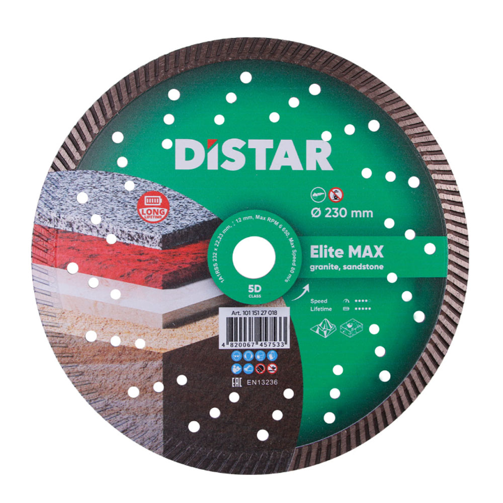 Диск алмазний по граніту Distar 230х22,23 Turbo Elite MAX 10115127018