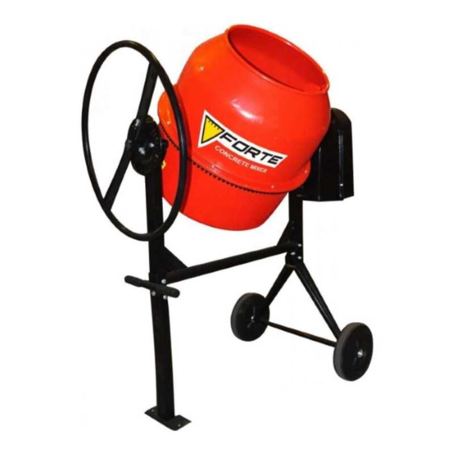 Бетонозмішувач БП 180, бак 180, готова суміш 135 л, 800 Вт, вага 62,3 кг 840х730х440
