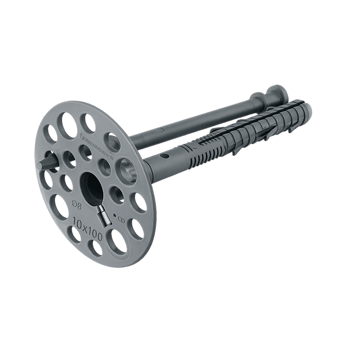 Дюбель для теплоізоляції 10х80 мм із пластиковим цвяхом 100 шт