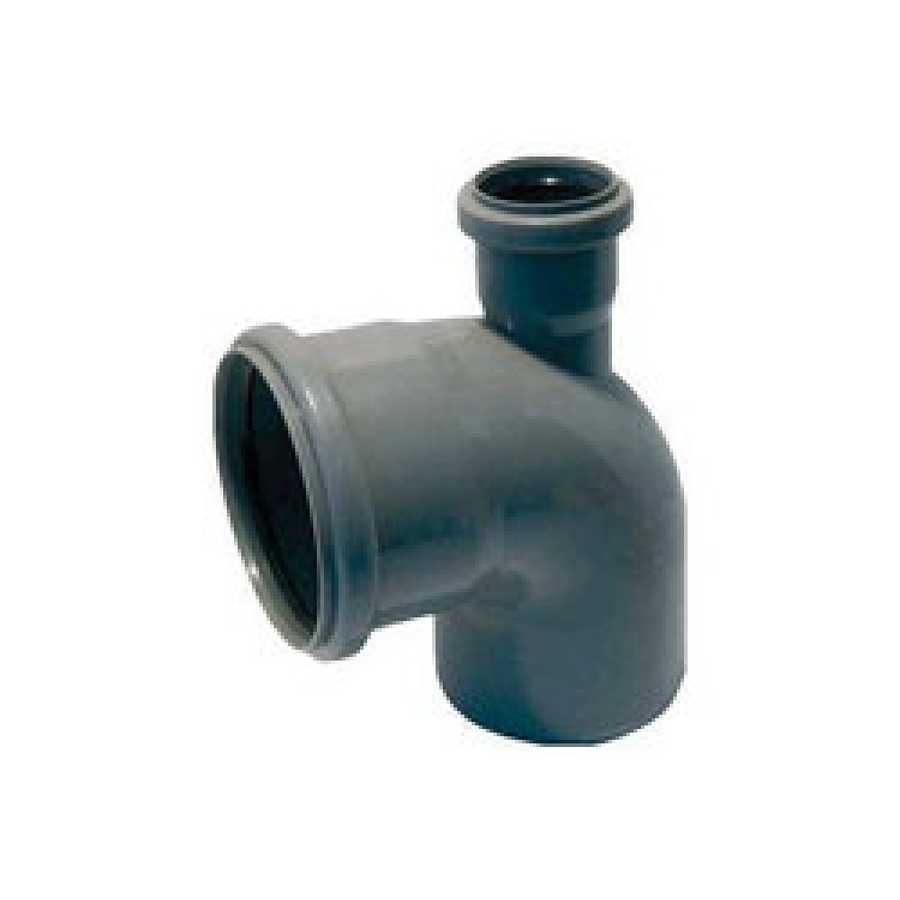 Колено канализационное сложное 110х50х90° вверх