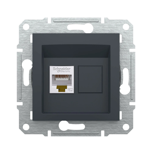 Розетка  компьютерная  встроенная АНТРАЦИТ Schneider EPH4300171 ASFORA