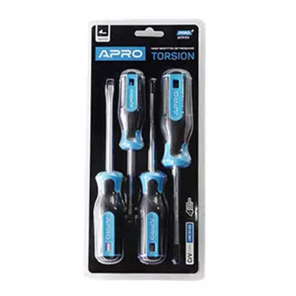 Набір викруток 4 шт. (PH1 * 100, 2 * 100, SL 3 * 75, 5 * 100) APRO 302221