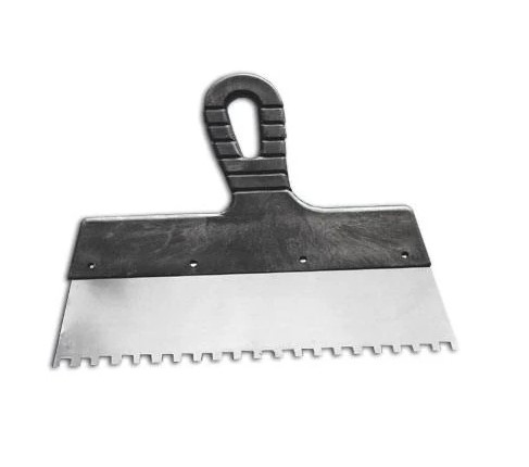 Шпатель с пластмассовой ручкой 300 мм, зубья 8*8мм 