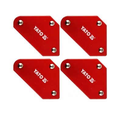 Кутники магнітні для зварювання Yato 43х72х12 мм 4.5 кг 4 шт. (YT-08677)