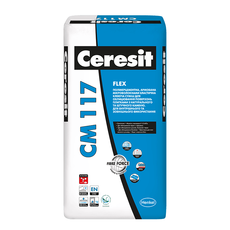 Клей для плитки универсальный СМ 117 Ceresit Flex 25 кг