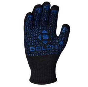 Рукавички Doloni ПВХ з крапкою чорні 10 (667)