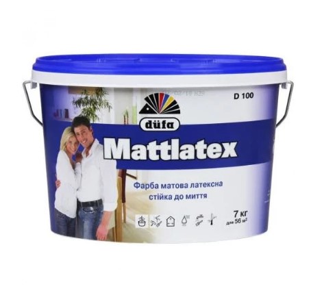 Фарба інтер'єрна латексна Dufa Mattlatex D100 (7кг/5л)