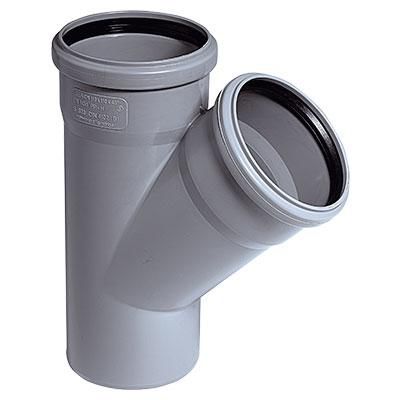 Тройник канализационный 50х45°