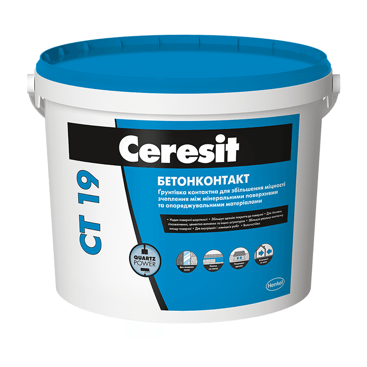 Ґрунтовка бетоноконтакт СТ 19 Ceresit (Церезит) 7,5 кг