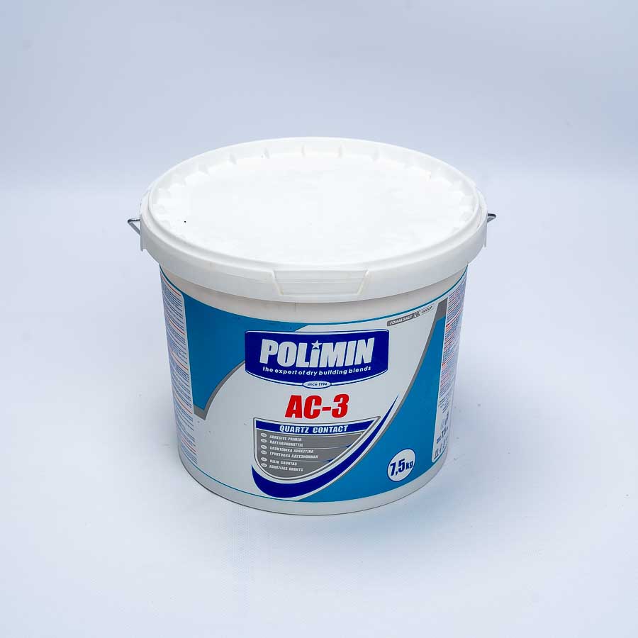 Ґрунтовка контакт-грунт АС-3 Polimin (Полімін) з кварцовим піском 7,5 кг