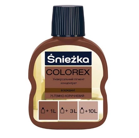 Пигмент Sniezka №75 тёмно-коричневый (0,1л)