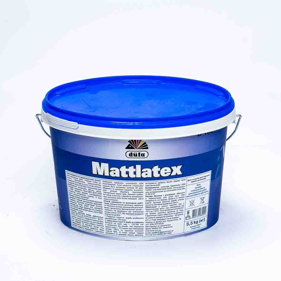 Фарба інтер'єрна латексна Dufa Mattlatex D100 (3,5кг/2,5 л)