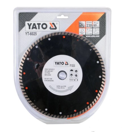 Диск алмазний ТУРБО Yato 230 * 8 * 22,2 6025