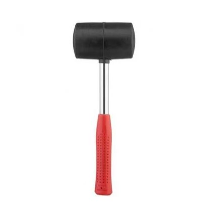 Киянка гумова 680 г. 80 мм, чорна, металева INTERTOOL HT-0232 (320173)