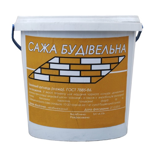 Сажа будівельна 10 л (4 кг) 