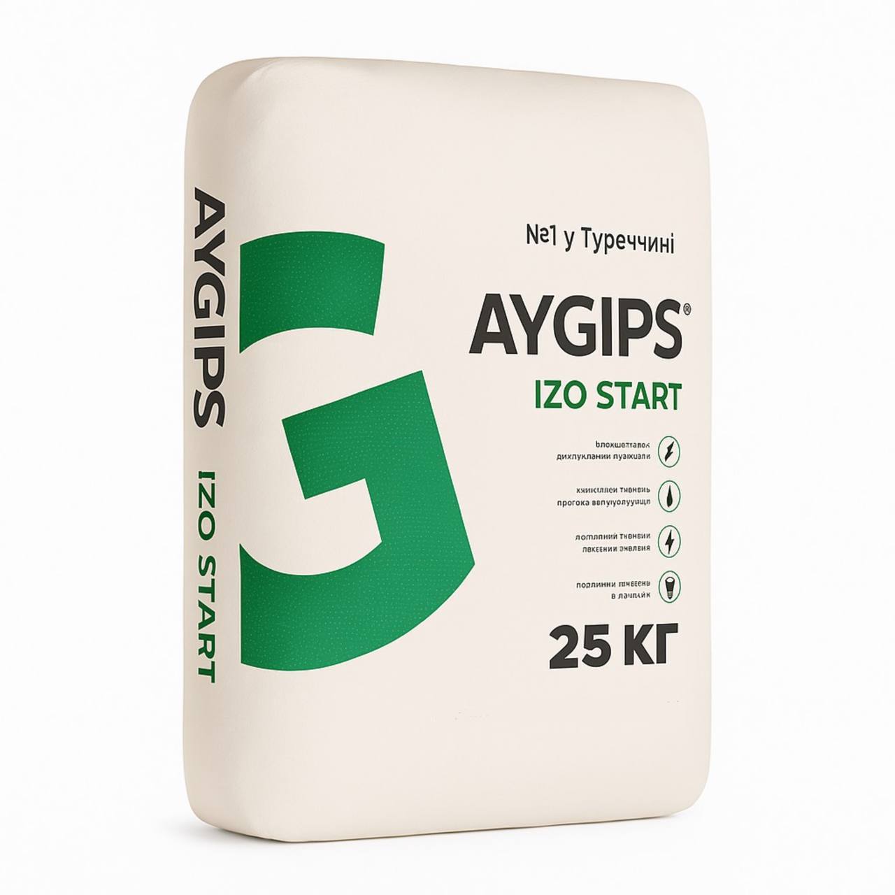 Штукатурка гіпсова AYGIPS IZO старт 25 кг