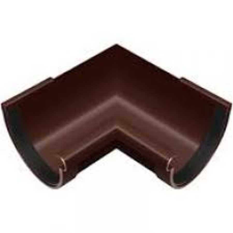 Кут ринви зовнішній 90° 130мм Rainway коричневий